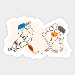 Minimalist hockey game Sticker